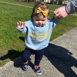 Rifle Paper Co Keds Double Decker Size 4 Months Dachshund Embroidery